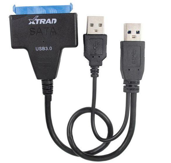 Imagem de Cabo Adaptador Xtrad Usb 3.0 para Sata com Entrada para Fonte 12v - XT2151