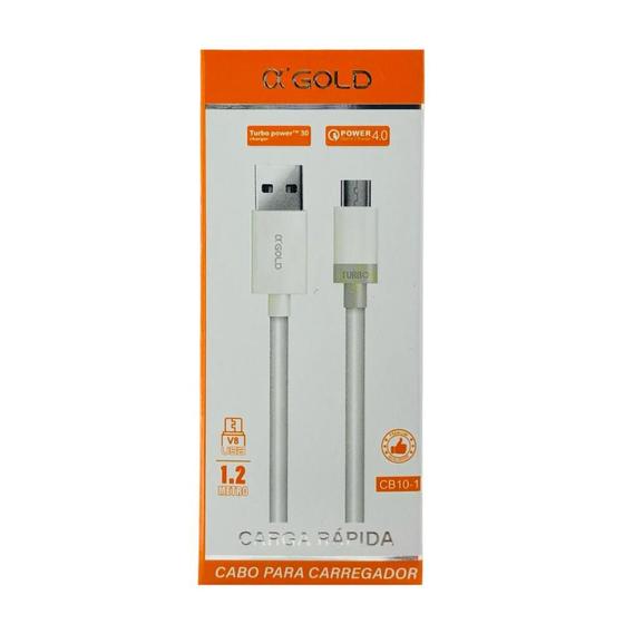 Imagem de Cabo AlphaGold  Micro USB V8 1.2 Metros