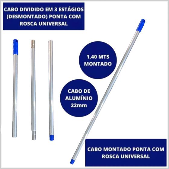 Imagem de Cabo Alumínio 1.40m de 3 Estágios com Rosca C143ER Bralimpia