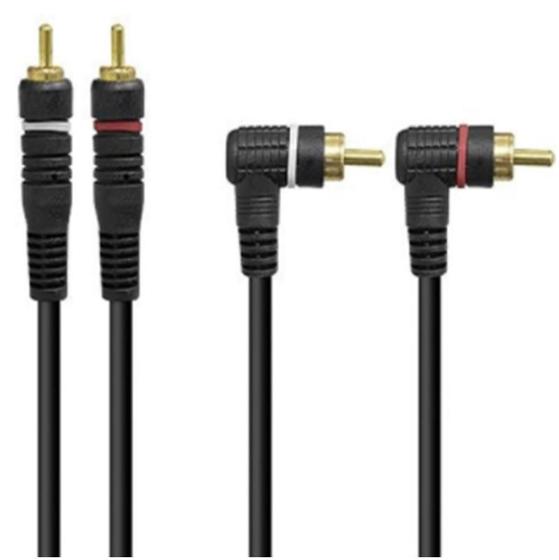 Imagem de Cabo Audio Rca Kx3 2 Rca Macho Maxo 4Mm Pra Som Automotivo