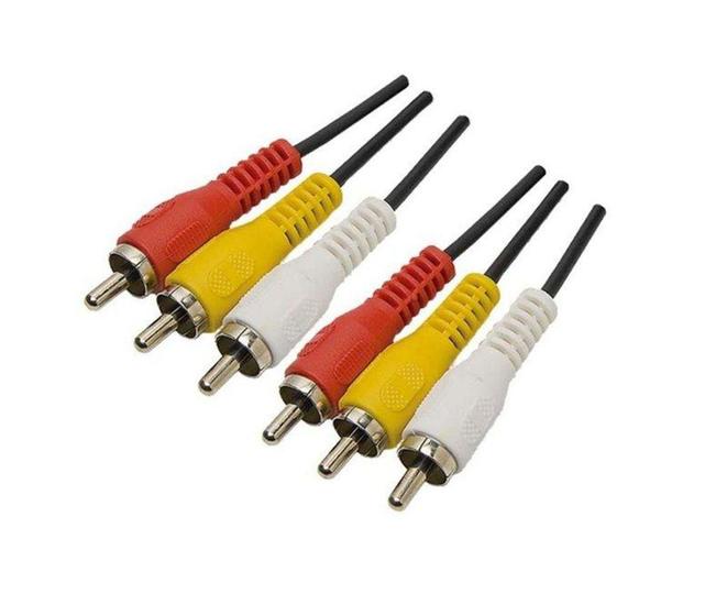 Imagem de Cabo Audio Video 3+3 RCA Standart Plug Prata MXT 1,8MT