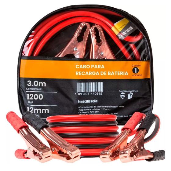 Imagem de Cabo Auxiliar Bateria Caminhão 1200Amp Partida-Chupeta