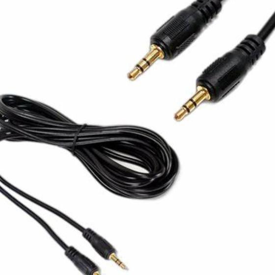 Imagem de Cabo Auxiliar Universal P2xP2 Som Celular Carro Notebook Tablet 1,5 Metros