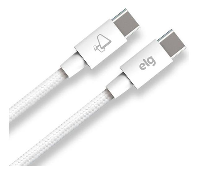 Imagem de Cabo BRANCO USB Tipo-C para TIPO-C ELG - TC602