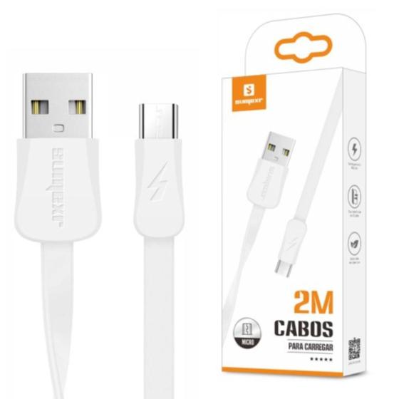 Imagem de Cabo Carregador 2 Metros Compatível com LG K9 - Cabo Micro USB V8