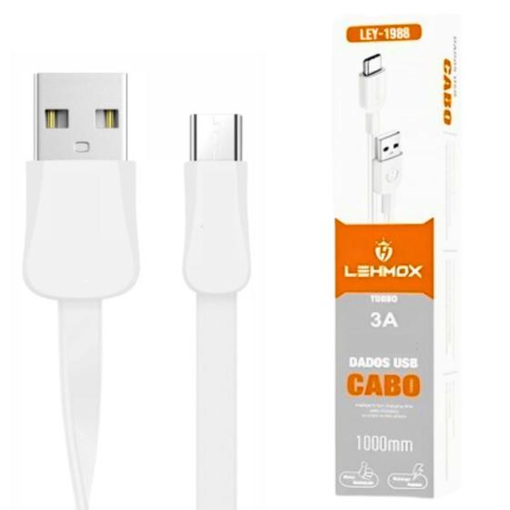 Imagem de Cabo Carregador 2 Metros Compatível com Motorola E7 Plus - Cabo Micro USB V8