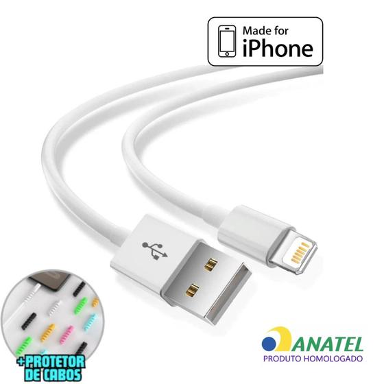 Imagem de Cabo Carregador Automotivo Usb Veicular Compativel iPhone 5 6 7 8 Plus X Reforçado Carga Rápida Ios