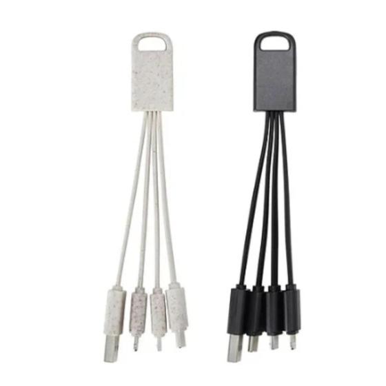Imagem de Cabo Carregador Celular 3 Em 1 Usb-c Lightning Micro V8