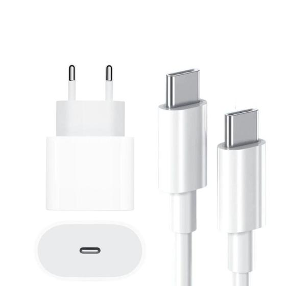 Imagem de Cabo Carregador + Fonte Compatível Tipo C Usb-C 20W