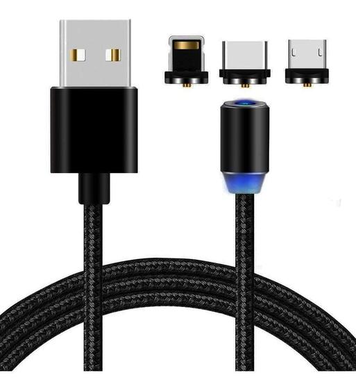 Imagem de Cabo Carregador Magnético Usb 3 Em 1 Para Galaxy A51