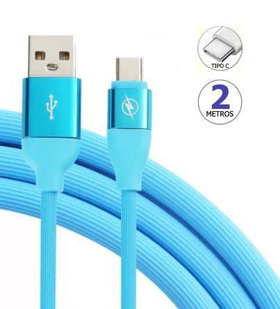 Imagem de Cabo Carregador nylon Usb Tipo c Turbo Reforçado