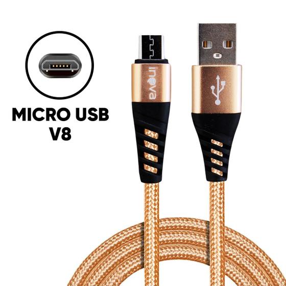 Imagem de Cabo Carregador Turbo Micro-USB V8 Reforçado 2 Metros