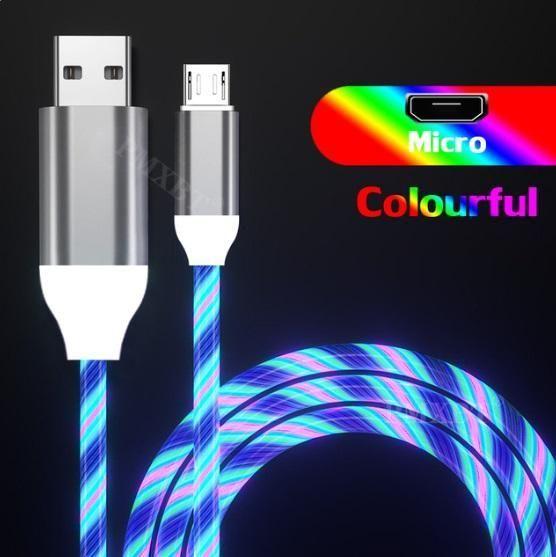 Imagem de Cabo Carregador USB 2.0 Micro Led Ultra Rápido 1m - Cinza