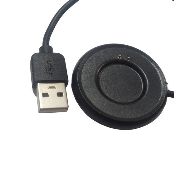 Imagem de Cabo Carregador USB Para Relógio Inteligente Smartwatch Base Redonda 4mm 2 Pinos