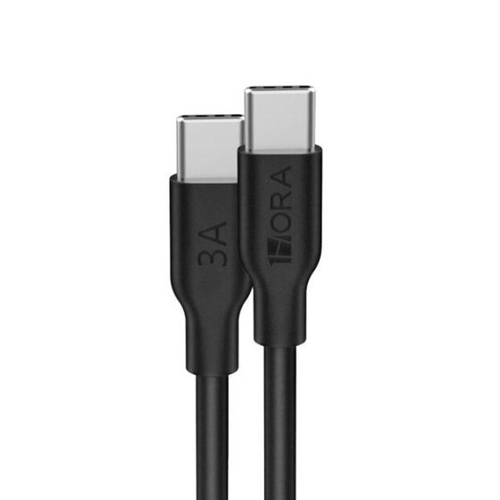 Imagem de Cabo Carregamento/Dados 1Hora Usb C 3A Macho 1M Preto