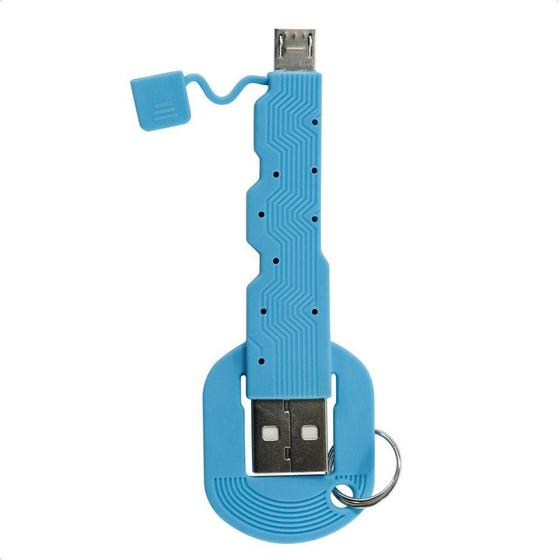 Imagem de Cabo Chave Micro USB Smartphone Newlink CV100 Azul