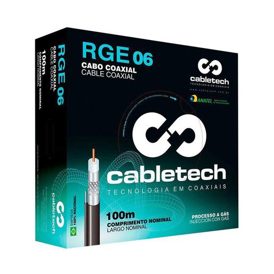 Cabo Coaxial Cabletech RGE-06 60 100 metros 802216000p0cb11 Menor preço em Cabo Coaxial Cabletech RGE-06 60 100 metros 802216000p0cb11