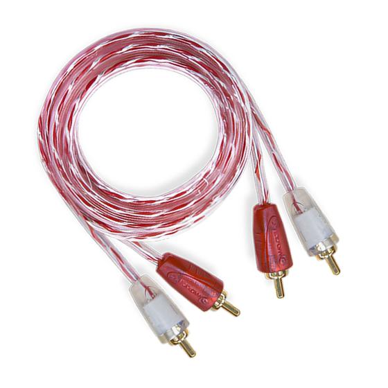 Imagem de Cabo Coaxial RCA Automotivo 1 Metro Cristal Bronze Revestimento em PVC translúcido flexível  Stetsom - 24394-0