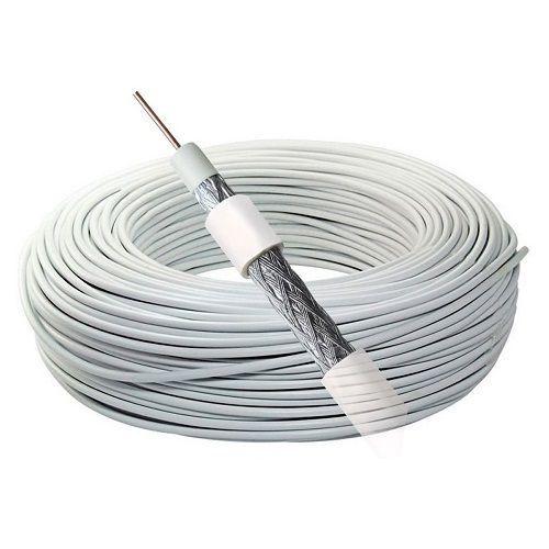Cabo coaxial rg6 67% de malha rolo 100m foxlux Menor preço em Cabo coaxial rg6 67% de malha rolo 100m foxlux