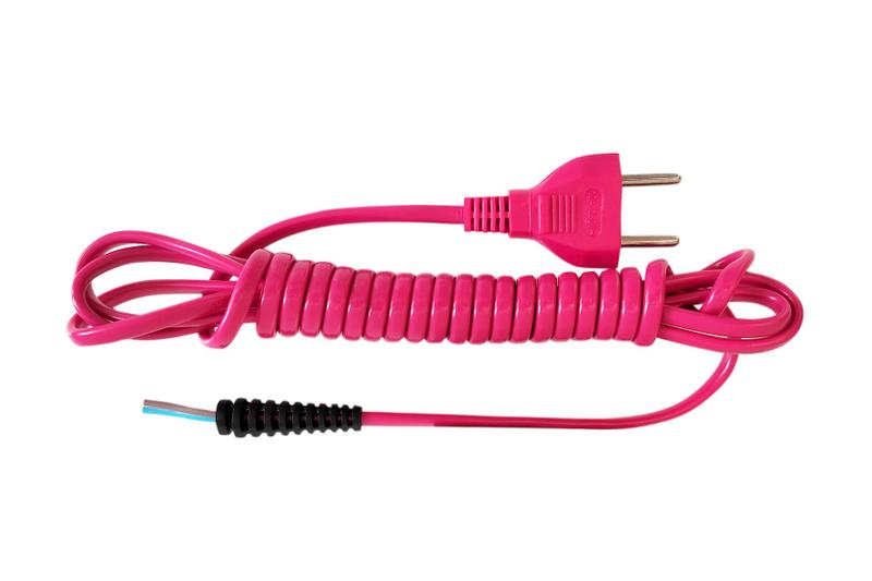 Imagem de Cabo com Luvas Prancha Chapinha Taiff 2x0,75 Rosa