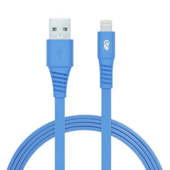 Cabo Compatível iPhone Lightning Certificado MFI Comprimento 1.2m Azul