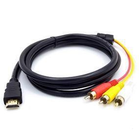 Cabo Conversor Adaptador Hdmi X Av 3 Rca 1.5m Menor preço em Cabo Conversor Adaptador Hdmi X Av 3 Rca 1.5m