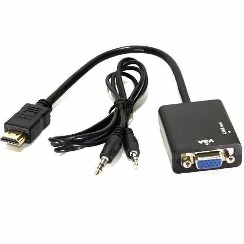 Imagem de Cabo Conversor Hdmi Adaptador Para Vga Com Saída P2 De Áudio