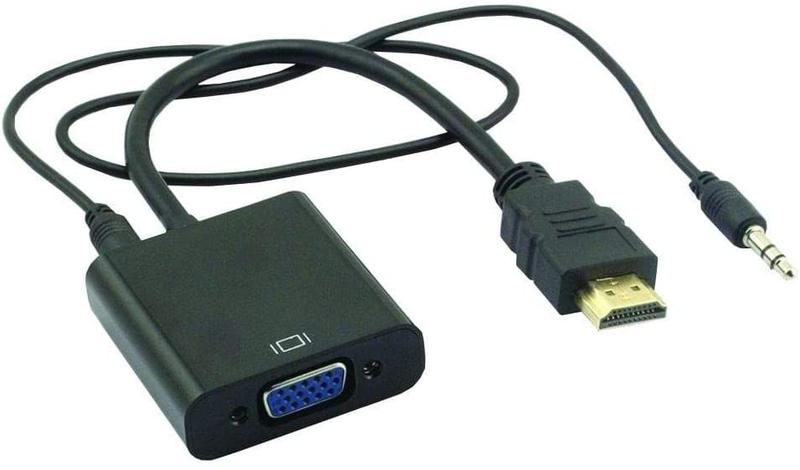 Imagem de Cabo Conversor HDMI para VGA + Audio Cabo P2 e USB Preto