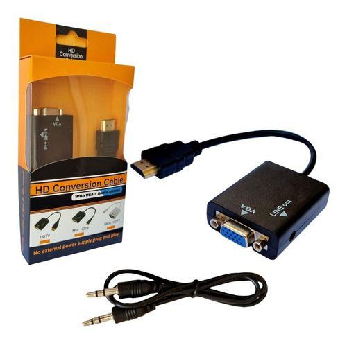 Imagem de Cabo Conversor Hdmi Para Vga Com Saída De Áudio P2