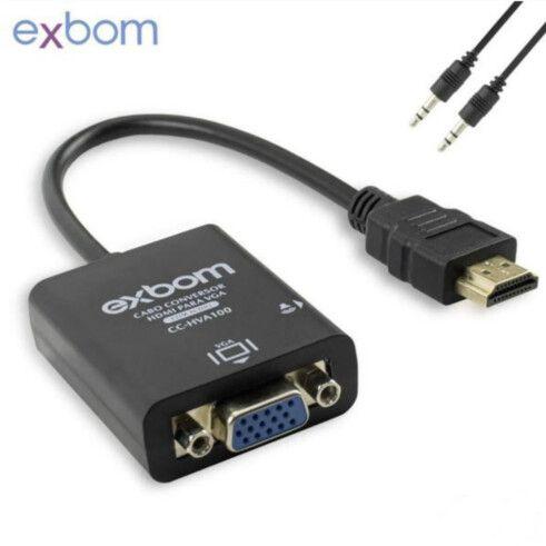 Imagem de Cabo Conversor Hdmi para VGA Fêmea com Áudio Exbom CC-HVA100