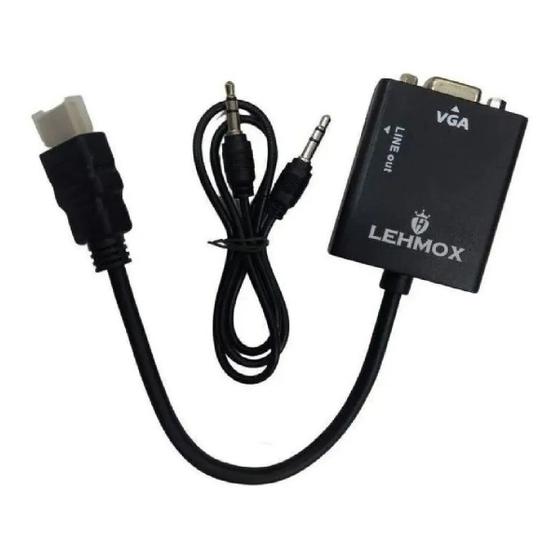 Imagem de Cabo Conversor Hdmi Para Vga + Saida De Audio