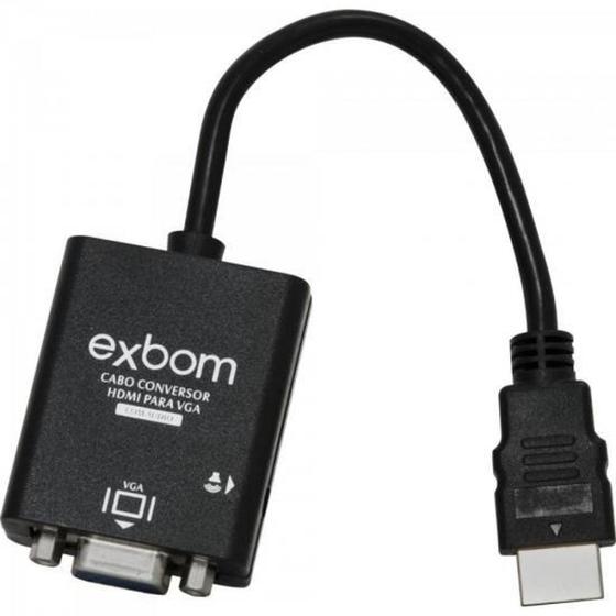 Imagem de Cabo Conversor HDMI X VGA com Audio CC-HV100 Preto EXBOM