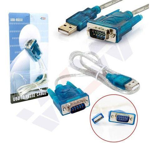 Imagem de Cabo Conversor Porta Serial Rs232 Usb Azul Vga Machoxusb