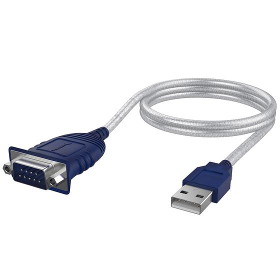 Imagem de Cabo Conversor USB 2.0 para Serial DB-9 RS-232 Sabrent - Chipset Prolific - Compatível com Windows e Mac