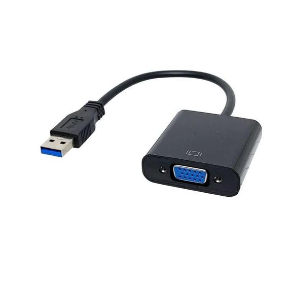 Imagem de Cabo Conversor Usb 3.0 A Macho X Vga Femea 20cm