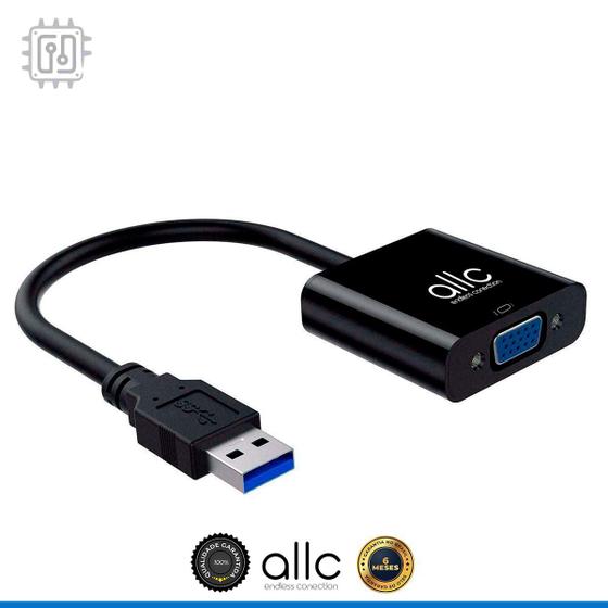 Imagem de Cabo Conversor Usb 3.0 Para Vga Pc Laptop Monitor Projetor