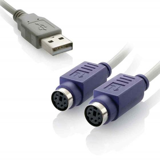 Imagem de Cabo Conversor  USB AM x PS2 F Multilaser  - WI046