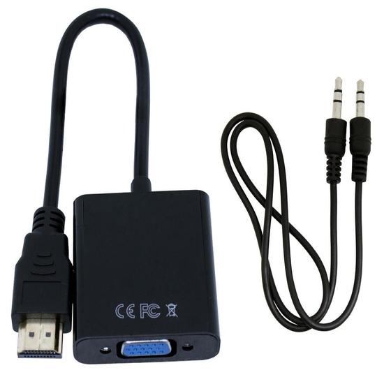 Imagem de Cabo Conversor VGA para HDMI com Cabo de Áudio P2 CM160 - Chinamate