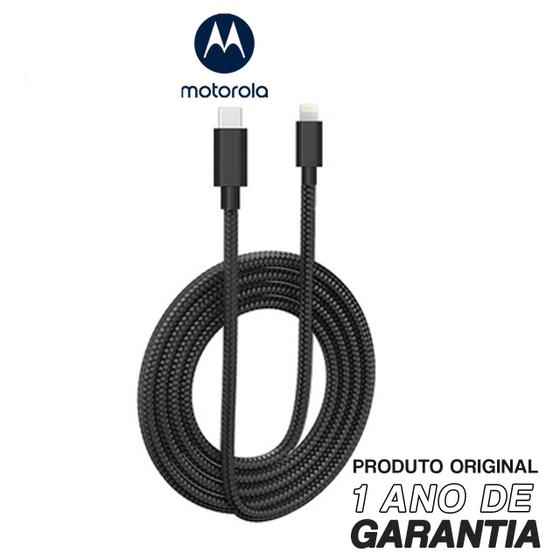 Imagem de Cabo Cordão Original Motorola Original Usb-C para Lightning 1,5 Metro