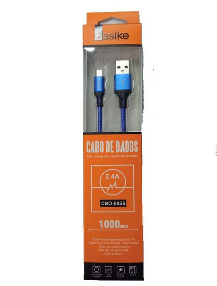 Imagem de Cabo Dados Revestido Basike Cb-5826 2.4a Micro-usb