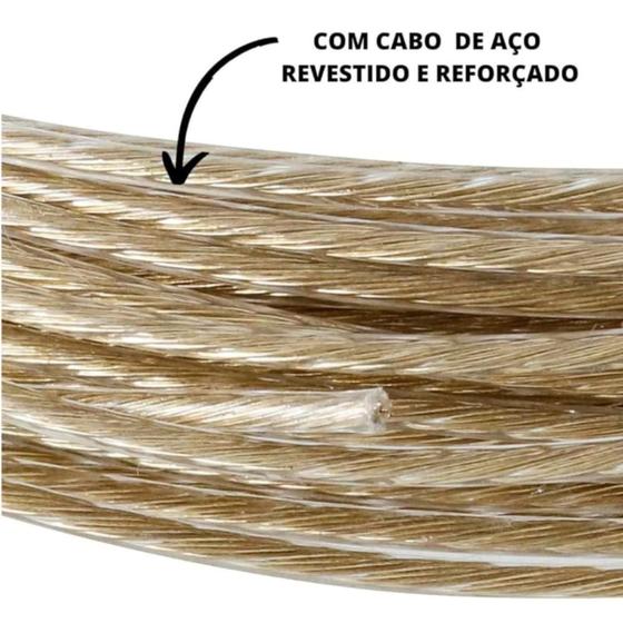 Imagem de Cabo de Aço Plastificado para Varal Nacional 20m