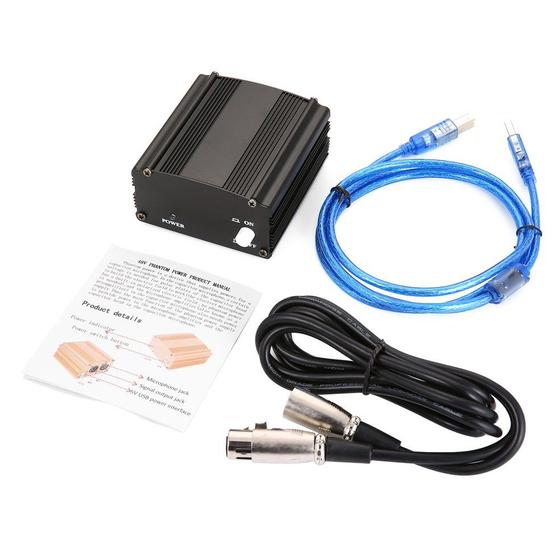 Imagem de Cabo de Alimentação Fantasma 48V USB 2.0 com Condensador e Plugue Duplo