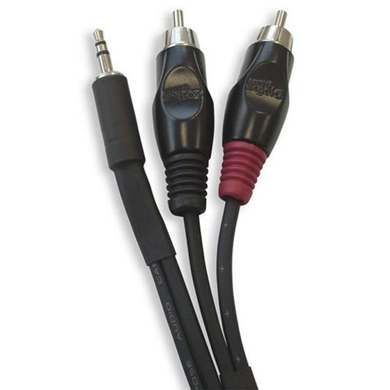 Imagem de Cabo de Áudio 0,18mm  Conector P2ST X 2 RCA Mod AC7 1mt - Santo Angelo