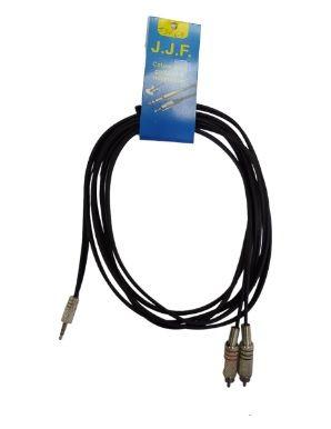 Imagem de Cabo de Áudio 1 P2 Estéreo x 2 RCA Macho (3 mts) - JJF