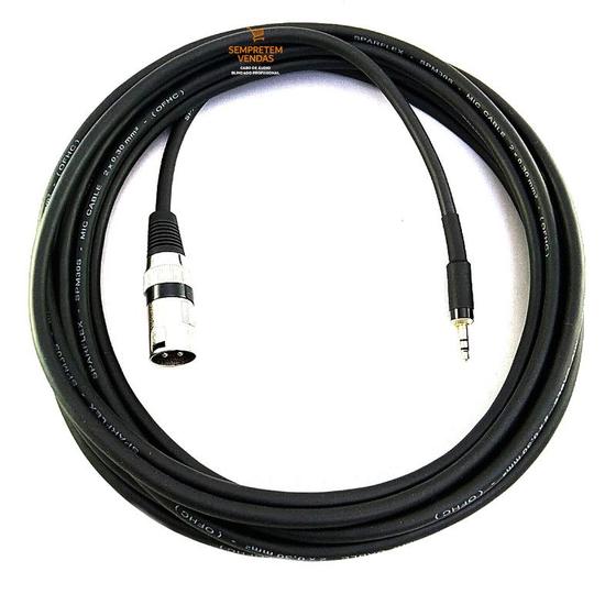 Imagem de Cabo de Áudio Blindado Canon XLR Macho P2 Estéreo 5 Metros