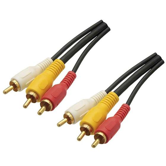 Imagem de Cabo De Audio E Video 3Rca + 3Rca Gold 1,80 Metros...