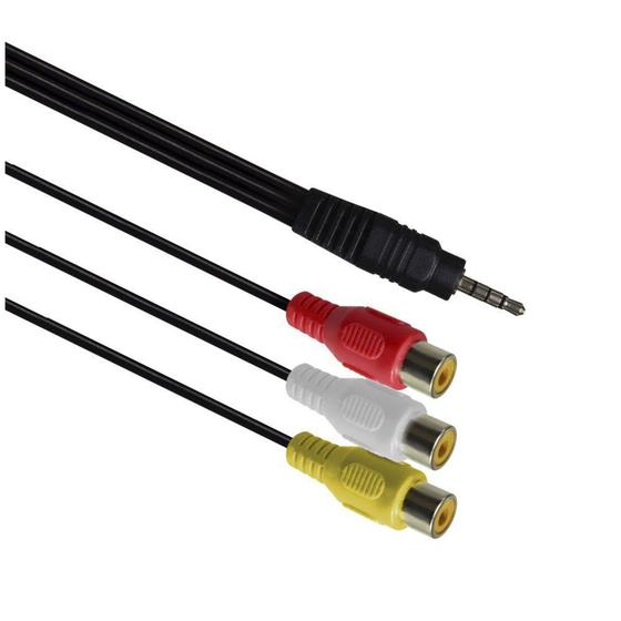 Cabo De Áudio e Vídeo P3 x 3RCA - Fêmea Com 20cm MBtech Imagem de Cabo De Áudio e Vídeo P3 x 3RCA - Fêmea Com 20cm MBtech