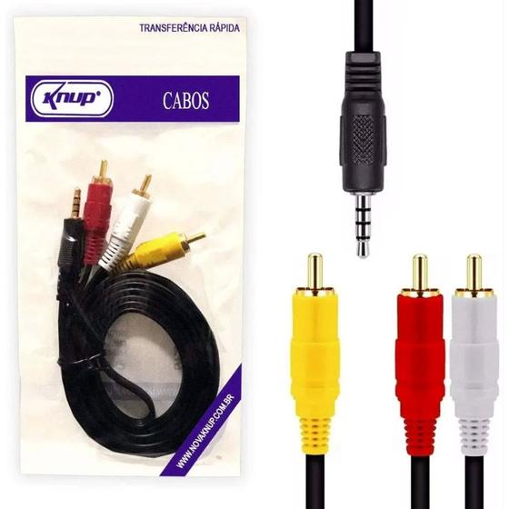 Imagem de Cabo de Audio P2 2RA 3M Knup KP-PR201