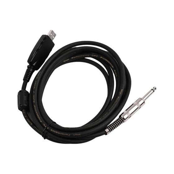 Imagem de Cabo de Áudio USB para Guitarra - Plug 6,35mm - Compatível com Windows e macOS