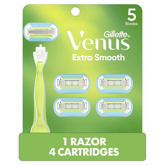 Imagem de Cabo de Barbear Gillette Venus Extra Smooth com 4 Lâminas e Recargas